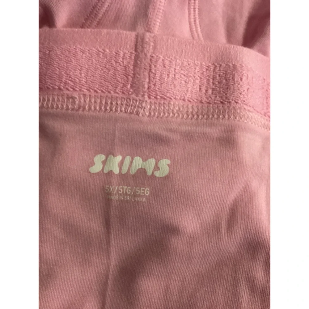 SKIMS Mens Cotton 3 Inch Boxer Brief Pink Size 5X Cotton Modal Stretch Underwear